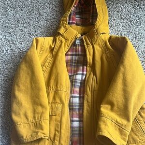 Cozy Mustard Kids Hooded Raincoat